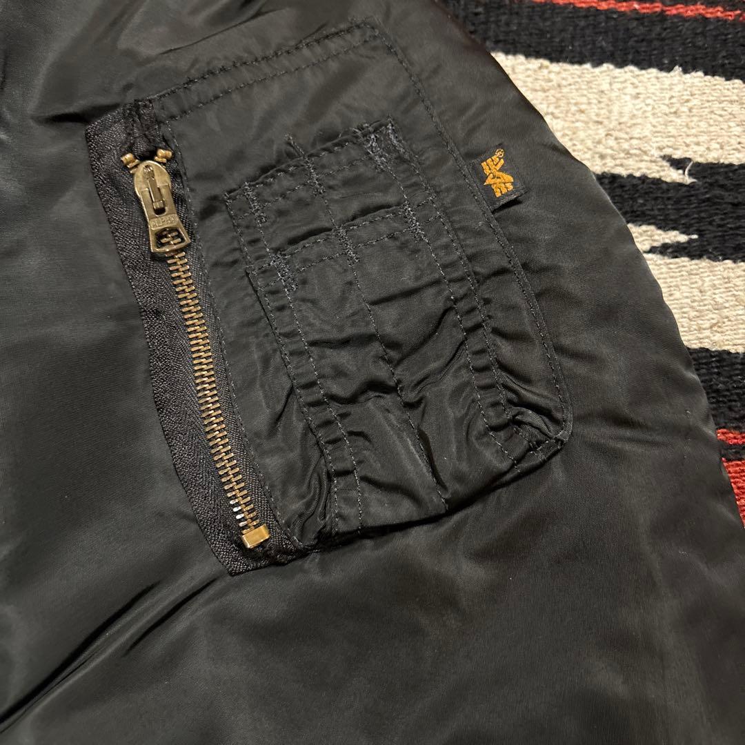ALPHA INDUSTRIE MA-1 USA製　希少色　Ｍ　ブラック