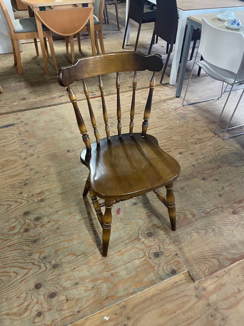 飛騨家具　キツツキ　ダイニングチェア　ウィンザーチェア　アンティーク　④