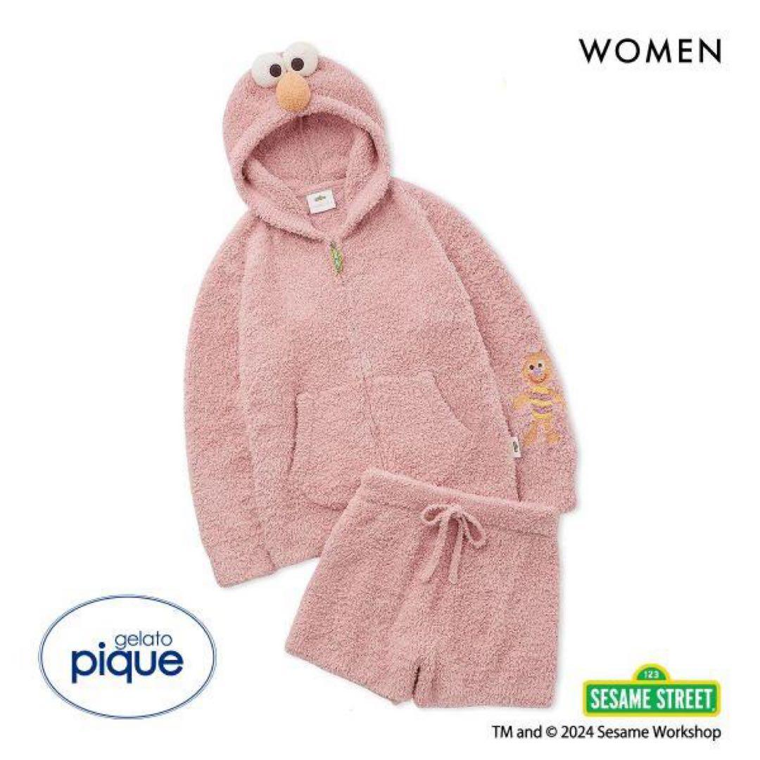 gelato pique×SESAME STREET パーカー ピンク タグ付き