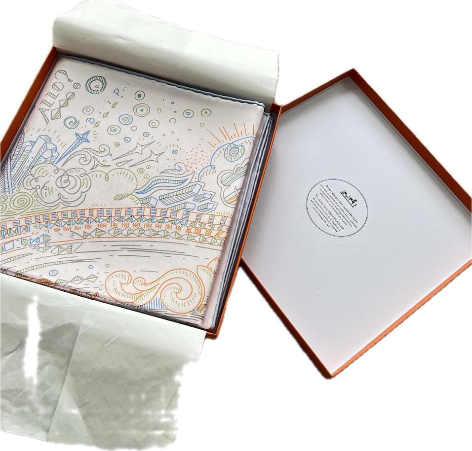 【新品未使用】エルメス Hカレ 90 《プリーズ・ホールド・ザ・ライン》シルク