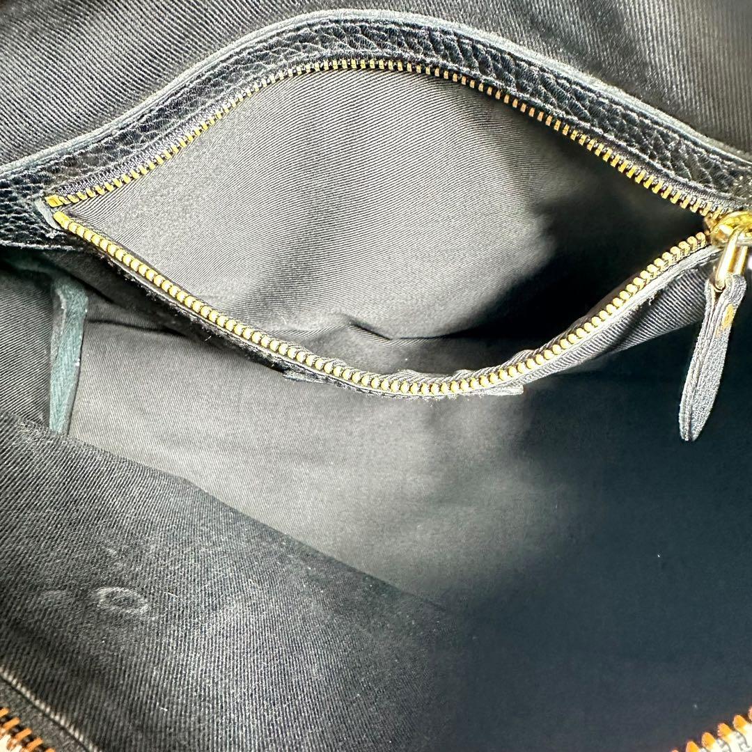 ポロ ラルフローレン　ミニ ボストンバッグ　本革　レザー　ブラック