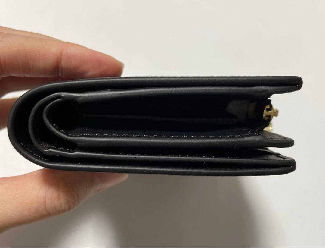 【coach】財布　二つ折り　ブラック　レザー