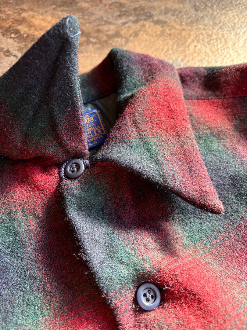70S PENDLETON ペンドルトン オンブレ ボードシャツ オープンカラー