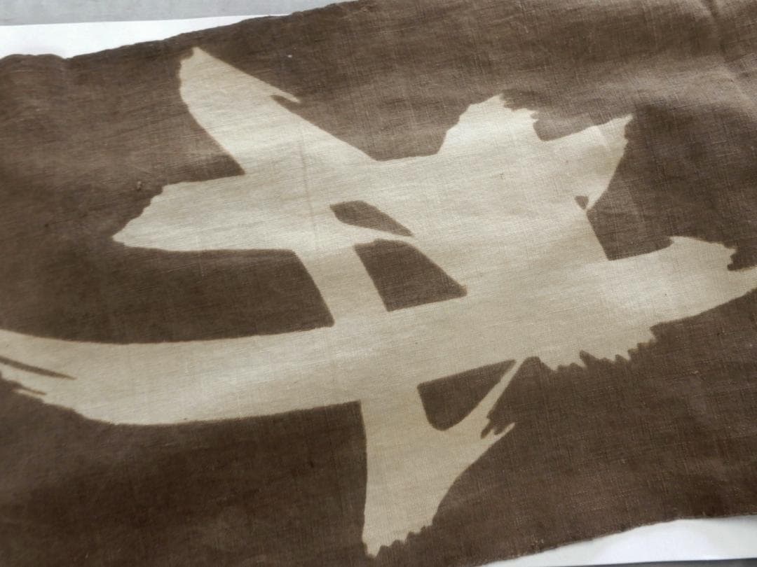 木綿・昔の商人暖簾・長い3巾・渋染め・明治期前後・今井の文字・のれん・地厚