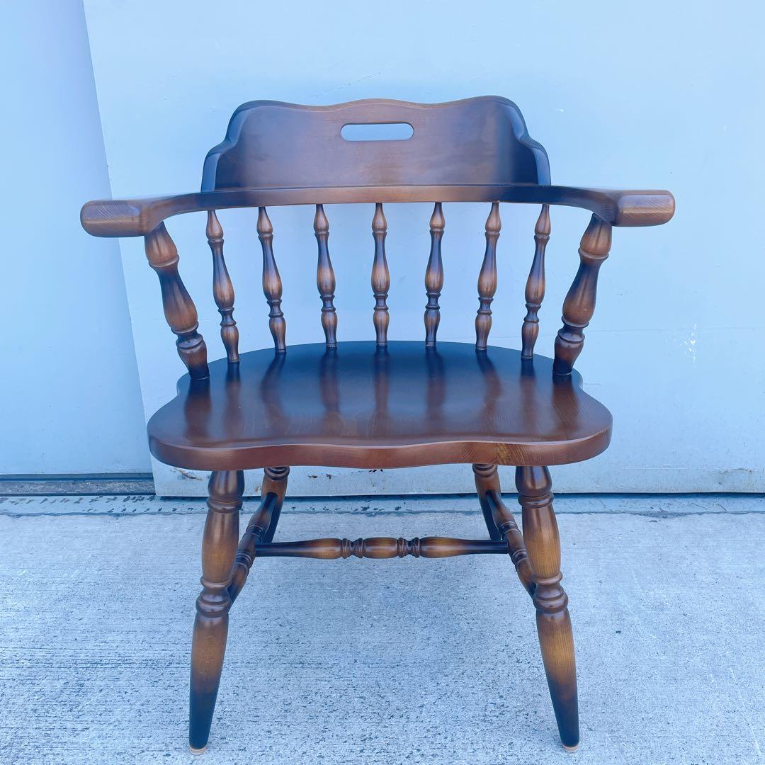 【送料込】飛騨産業 キツツキ アンティーク ウィンザーチェア アームチェア②