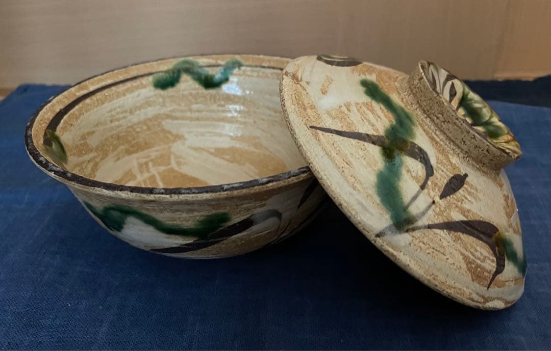 織部錆絵煮物碗　5客組