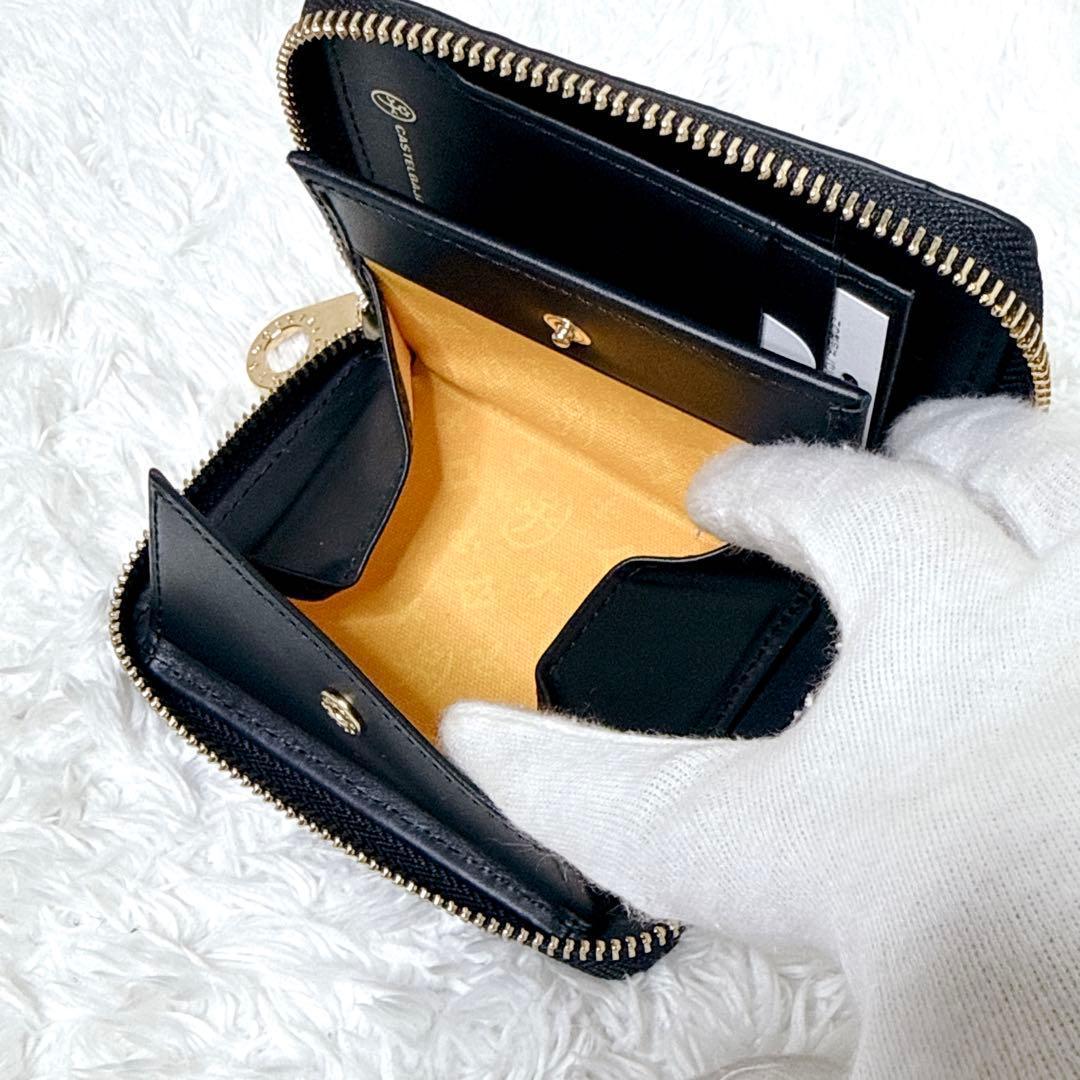 現行✨ CASTELBAJAC ラウンドファスナー クレア 二つ折り財布 総柄