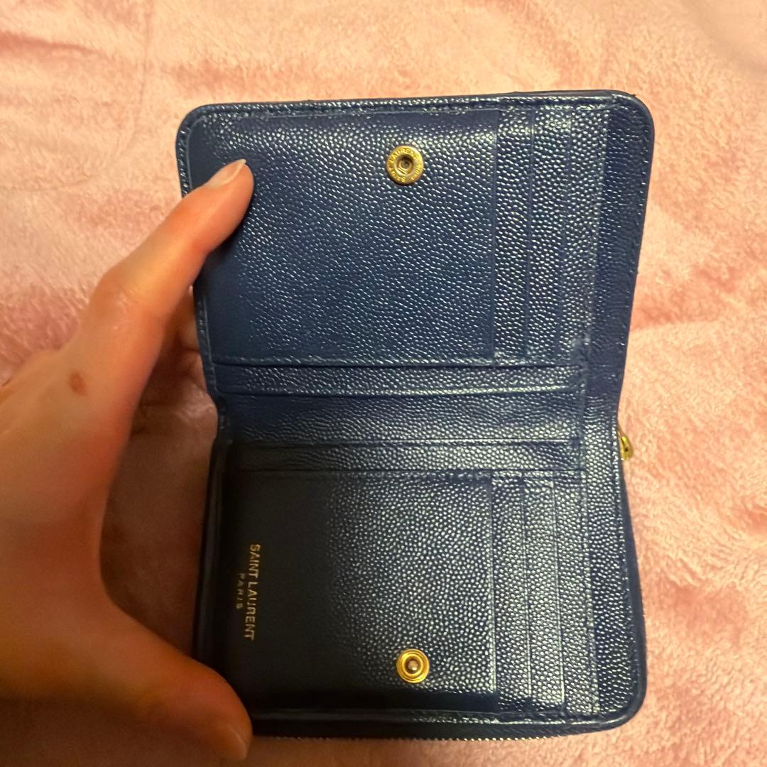 サンローラン 財布 ネイビー