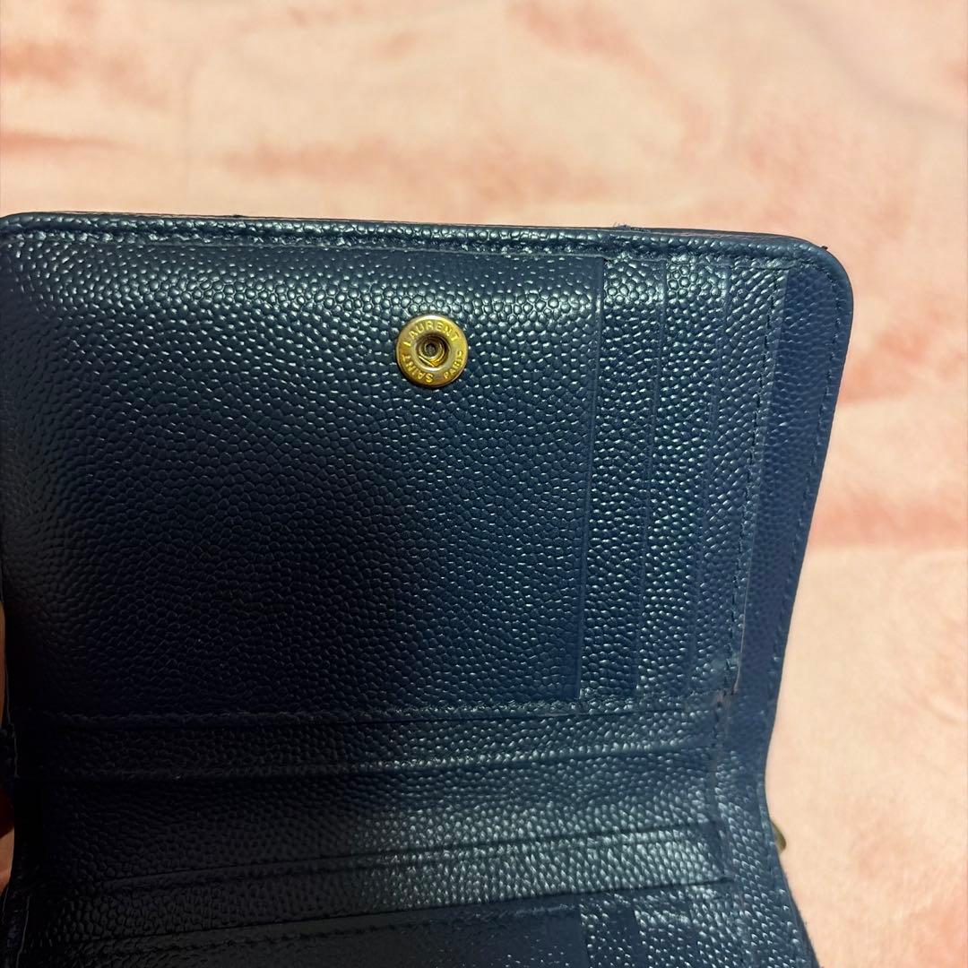 サンローラン 財布 ネイビー