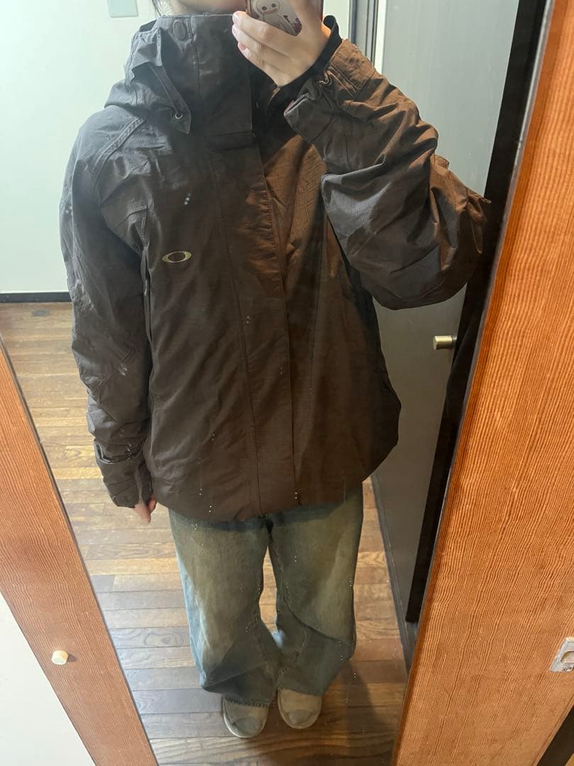 Oakley メンズナイロンジャケットY2K 茶