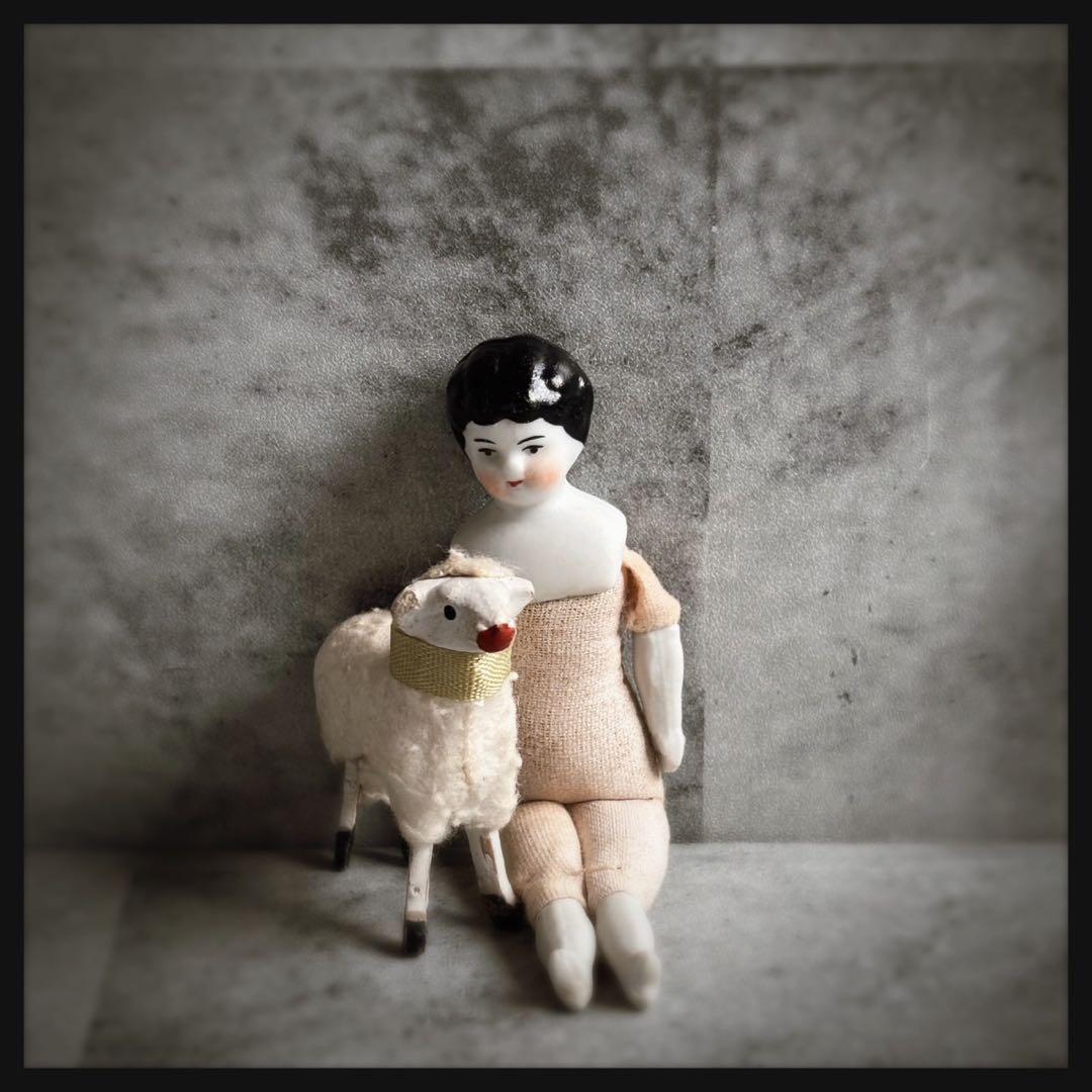 アンティーク 小さなチャイナヘッドドール　Ａ ビスクドール