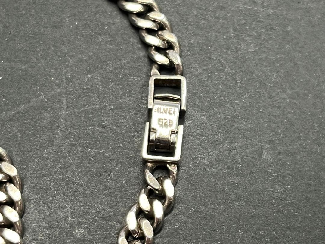 シルバー 925 喜平ブレスレット チェーンブレスレット ロック式
