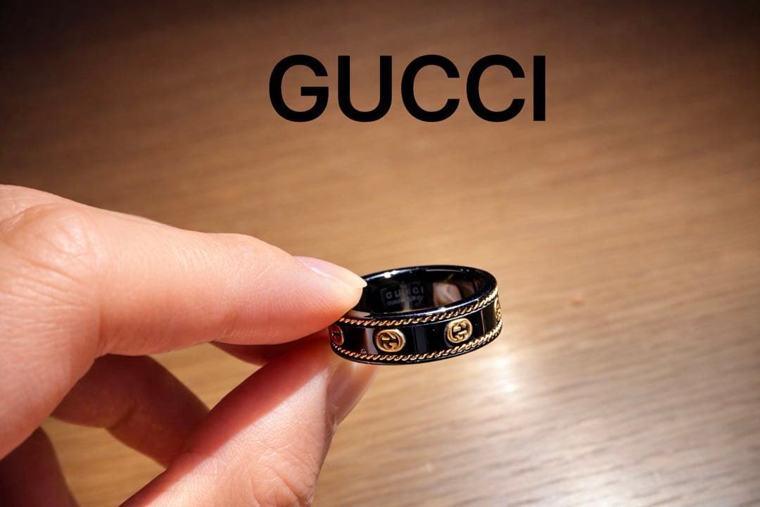 GUCCI セラミックリング 10号