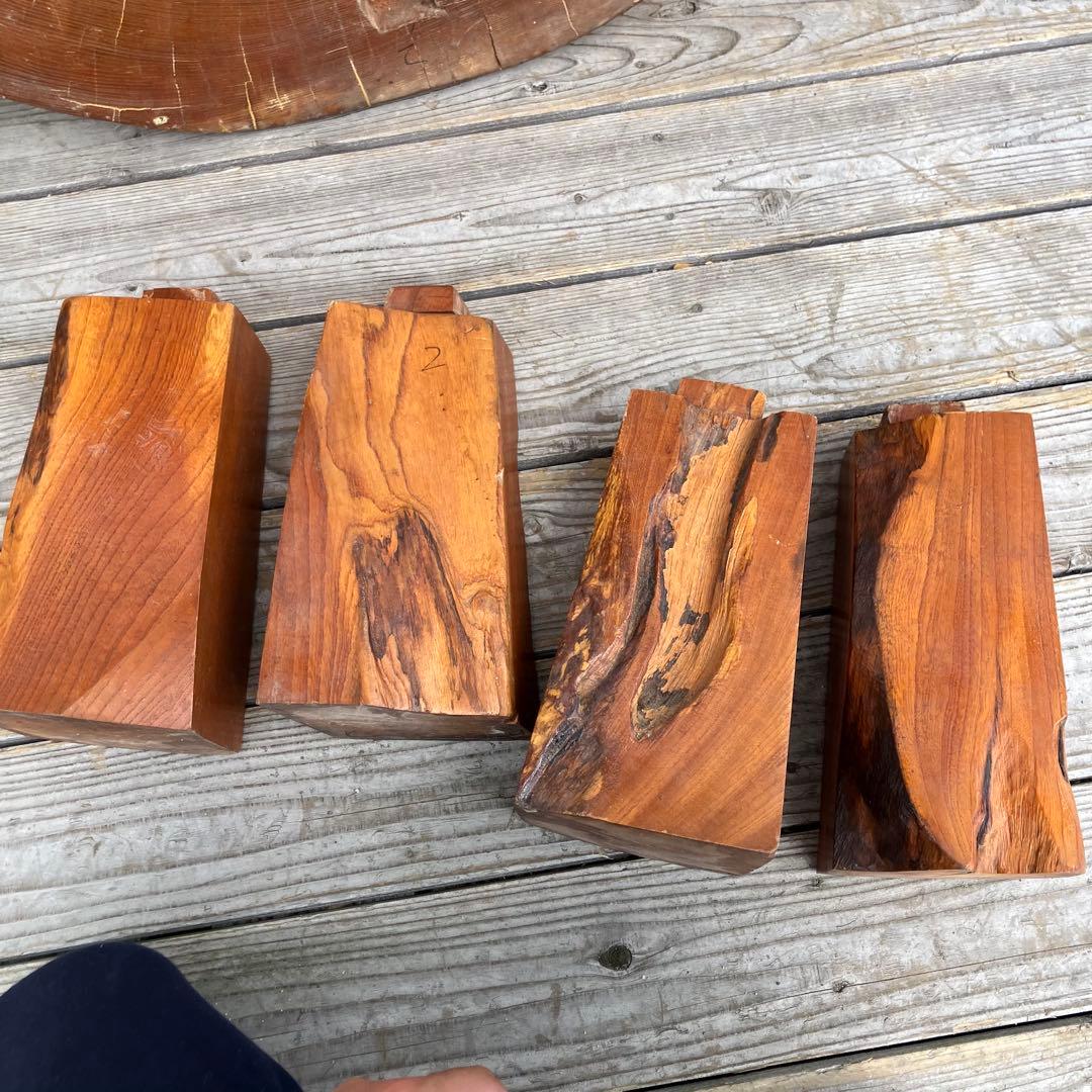 昭和レトロ 木製 天然木 欅材 一枚板 脚付き 円形座卓 センターテーブル