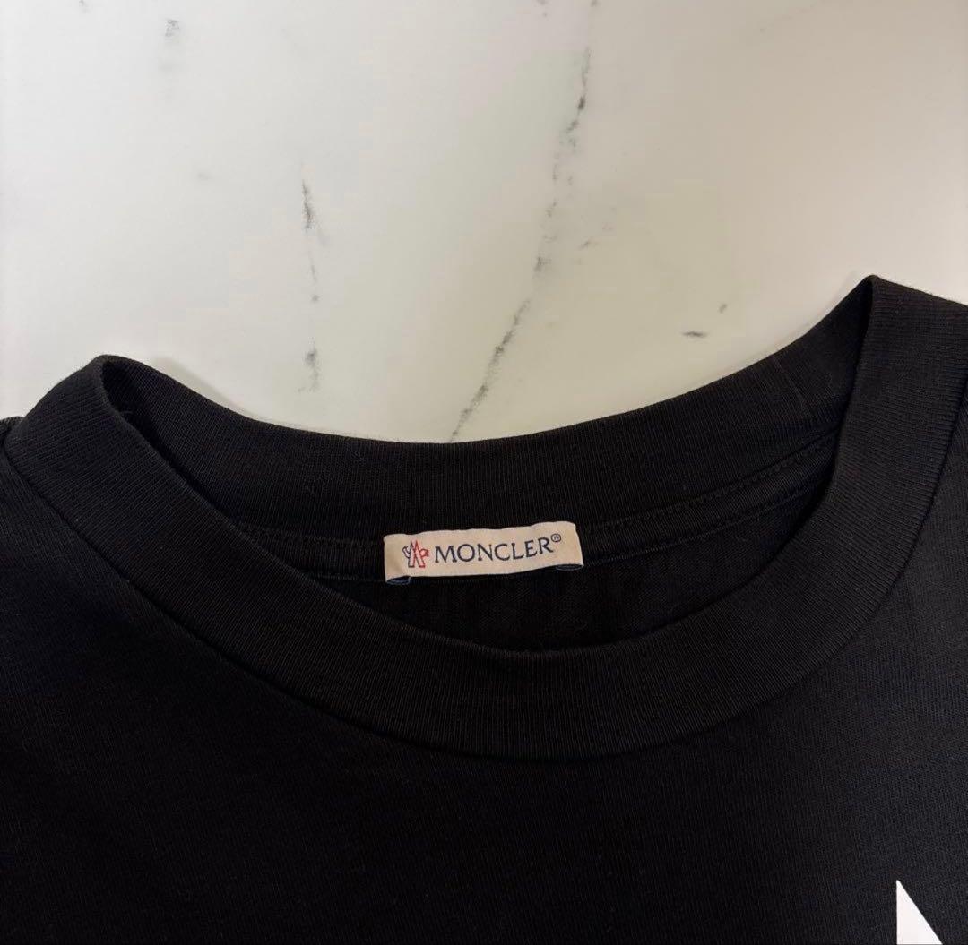 確実正規品MONCLER モンクレール ロングTシャツ 黒