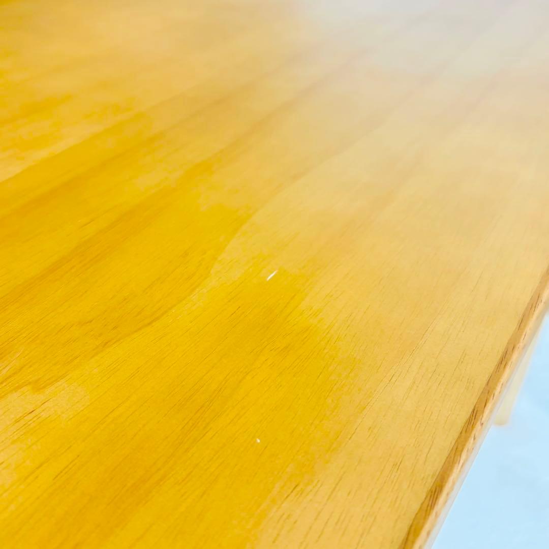 無印良品 MUJI 木製テーブル 幅120×奥行55 ラバーウッド材　ナチュラル