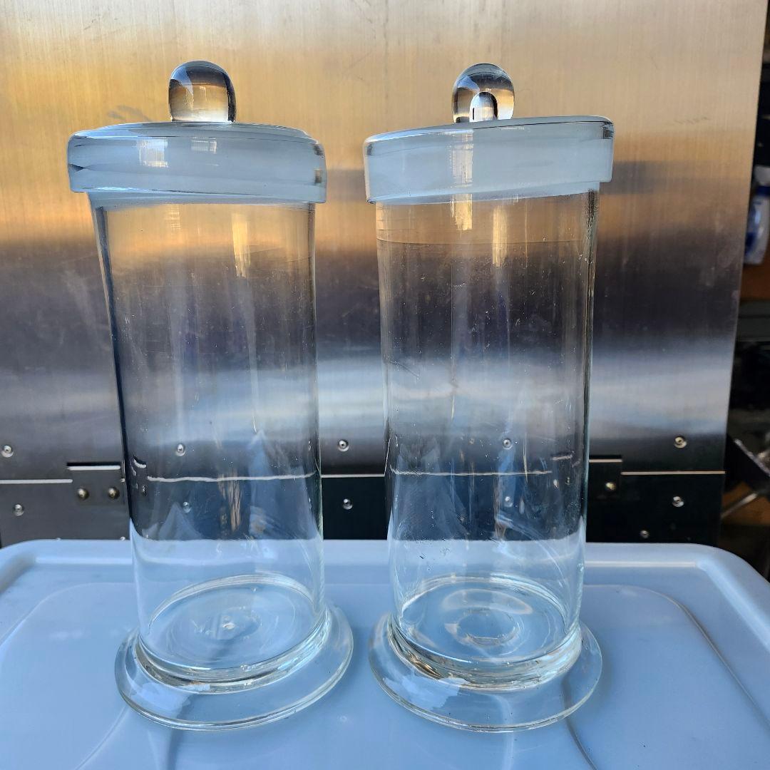 ガラス製 標本瓶2本(現在在庫16本)