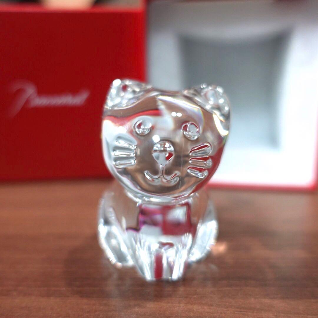【SALE】未使用　バカラ　ミニマルズ　キャット　猫　クリスタル　置き物