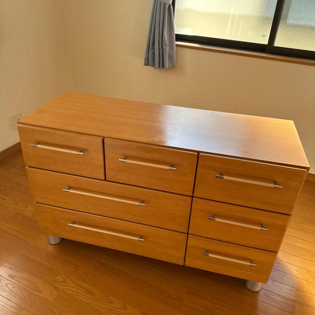 ライトウッド 7引き出しチェスト