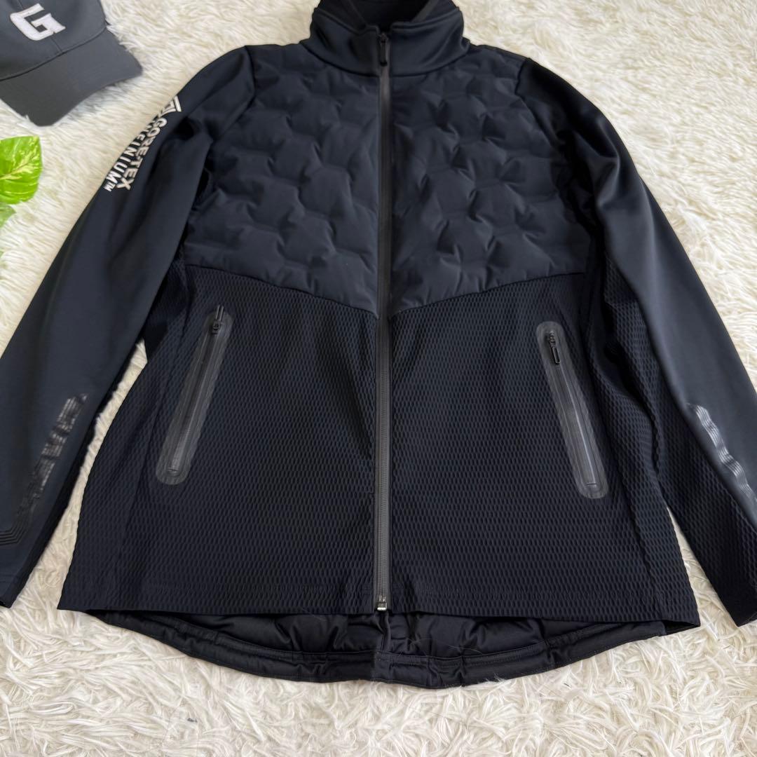 【デサントゴルフ】美品ダウンジャケット g-arc Lサイズ メンズ ブラック