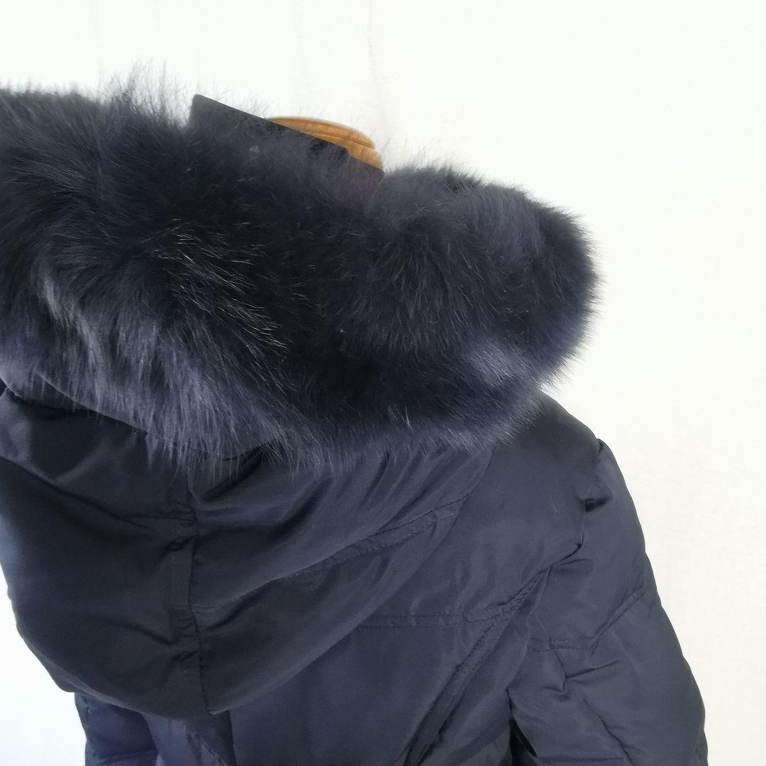 極美品 タグ付き フォックスファーバッスルスタイルダウンコート