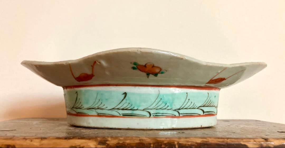 最終お値下げ　骨董　色絵　アンティーク　菓子鉢　唐物　清　粉彩　古伊万里