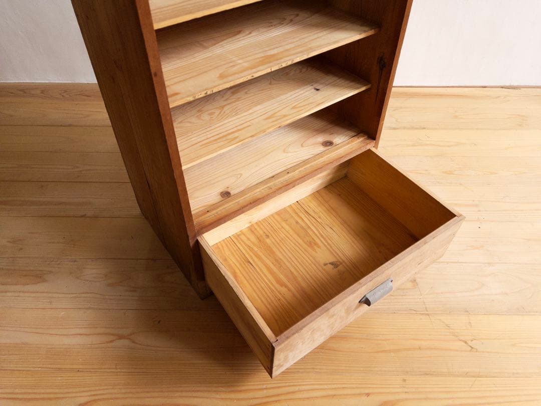 木製　収納棚　小ぶり　高さ約91.5㎝　古道具　古家具　ビンテージ　アンティーク