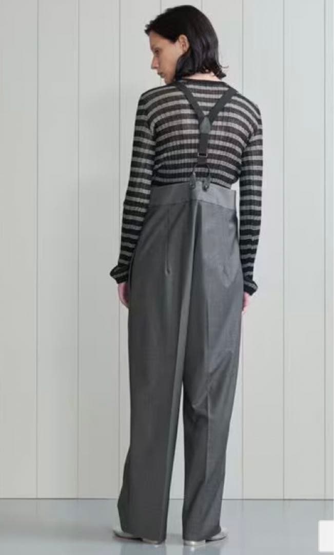 ＜H＞トロピカルハイウエストサスペンダーパンツ Sサイズ