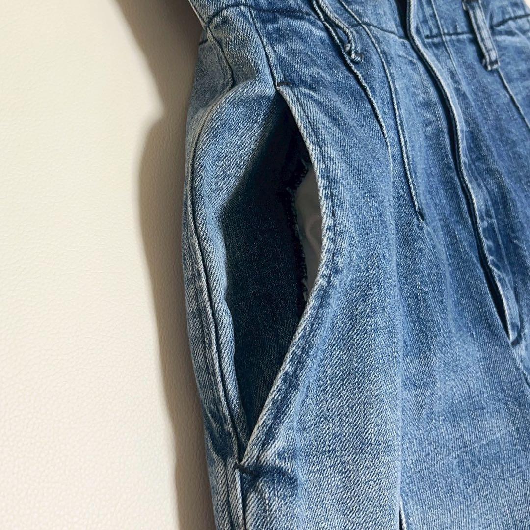 Leur logette オールインワン　デニムサロペット　取外し可　サイズ0