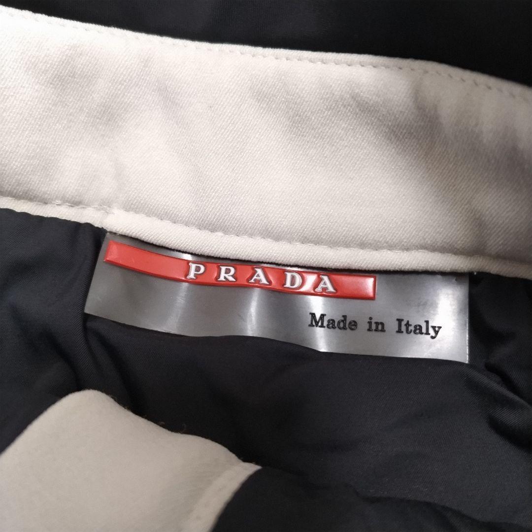 プラダスポーツ　スカート　膝丈　グレージュ　ボンディング素材　肉厚