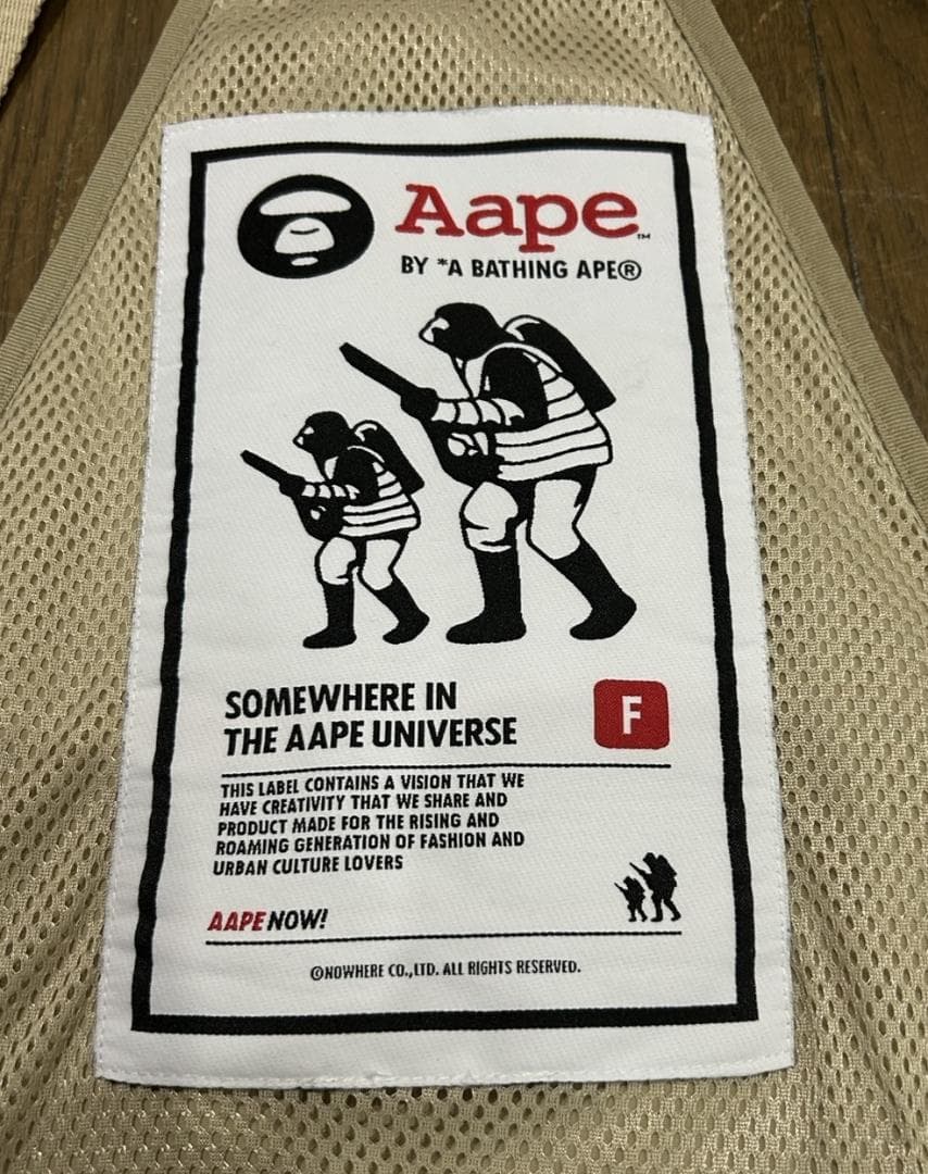 ＊エイプ AAPE BY A BATHING APE フィッシング ベスト F