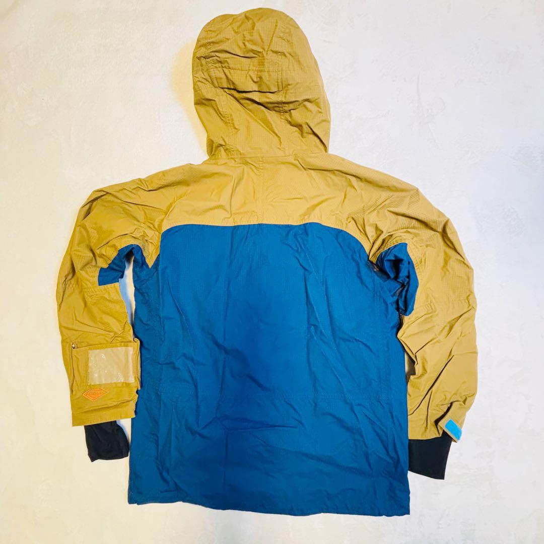 【美品】コロンビア　スノボーウェア　黄土色×ブルー　L