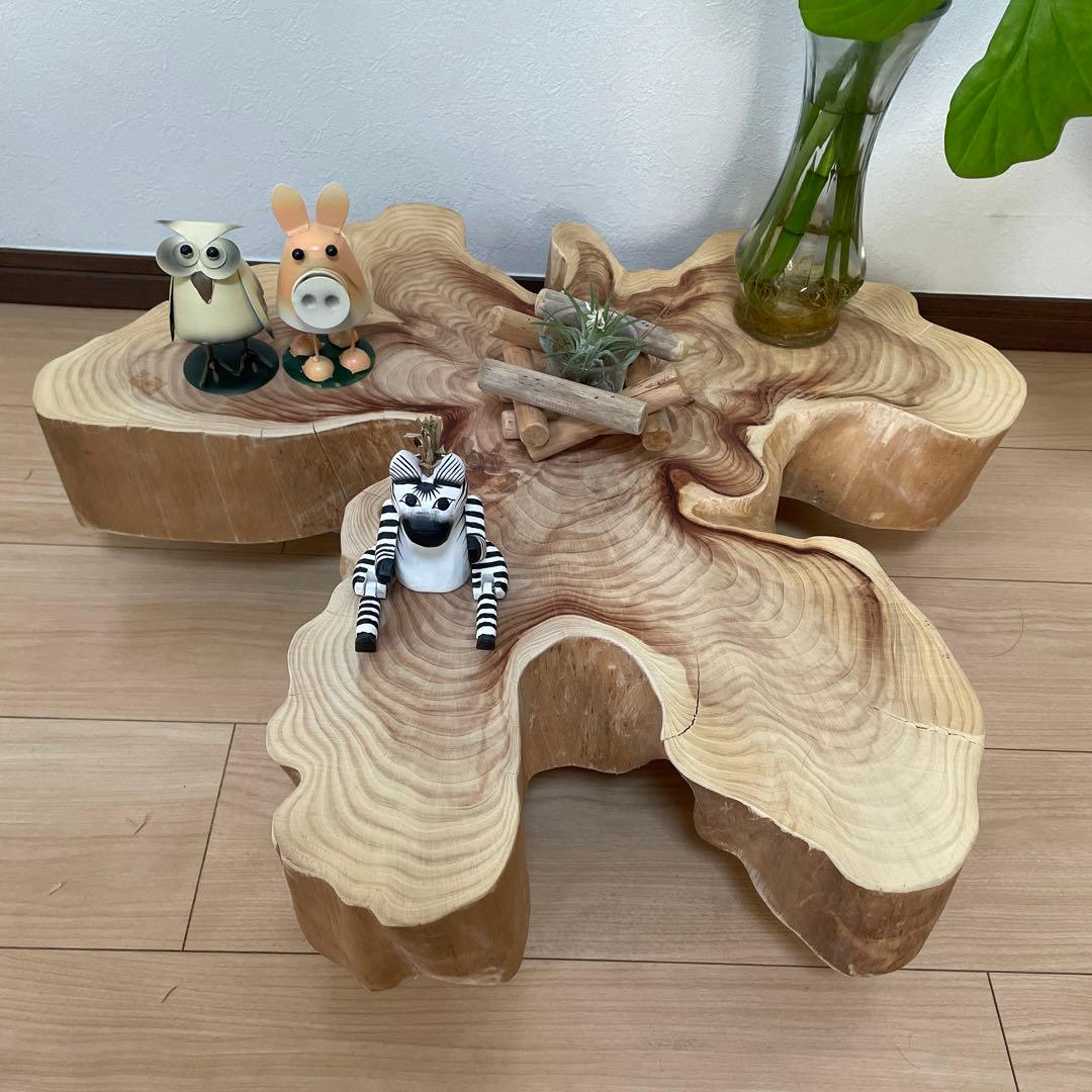 3 ミニテーブル　花台　木製　インテリア　ハンドメイド　置き台　カイズカ　北欧