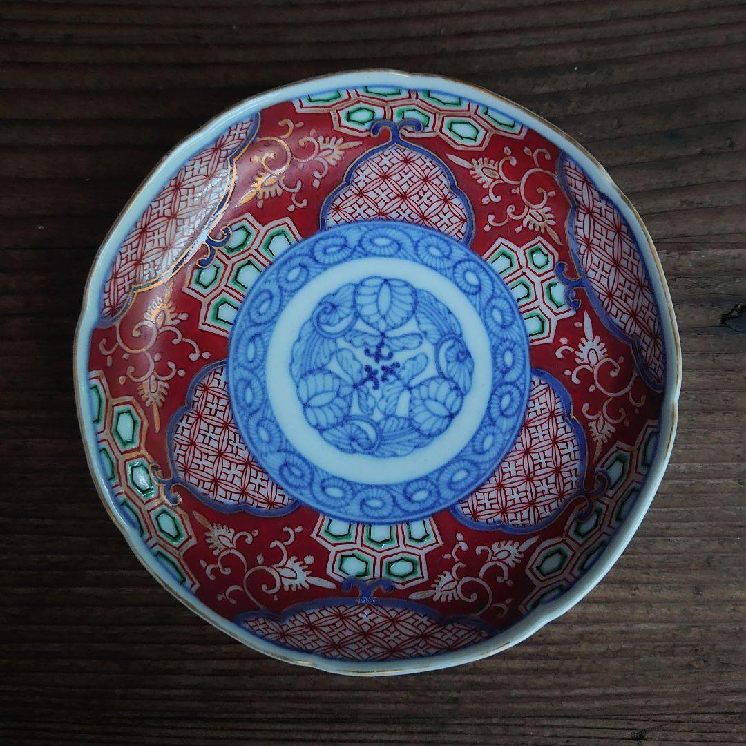 【ご成約】大聖寺伊万里 色絵 輪花縁 4寸皿 と骨董の器 おまとめ
