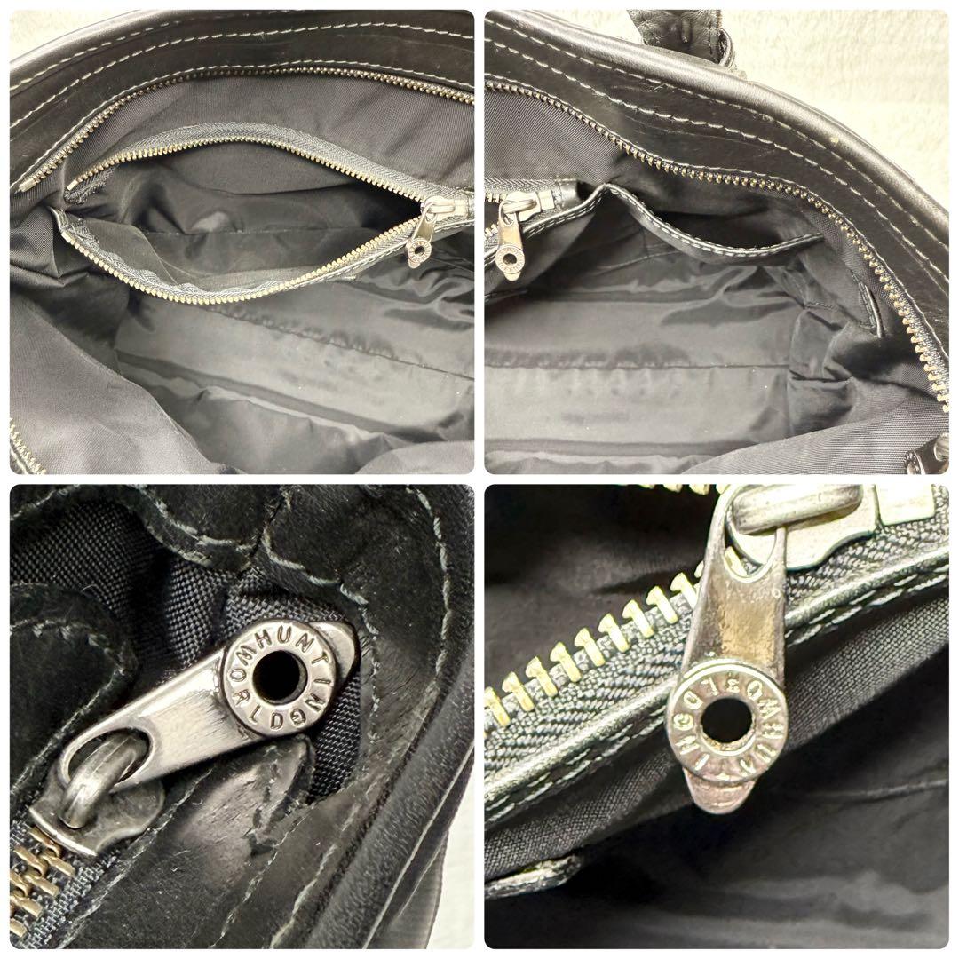 ハンティングワールド バチュー ナイロン レザー トートバック A4 ブラック