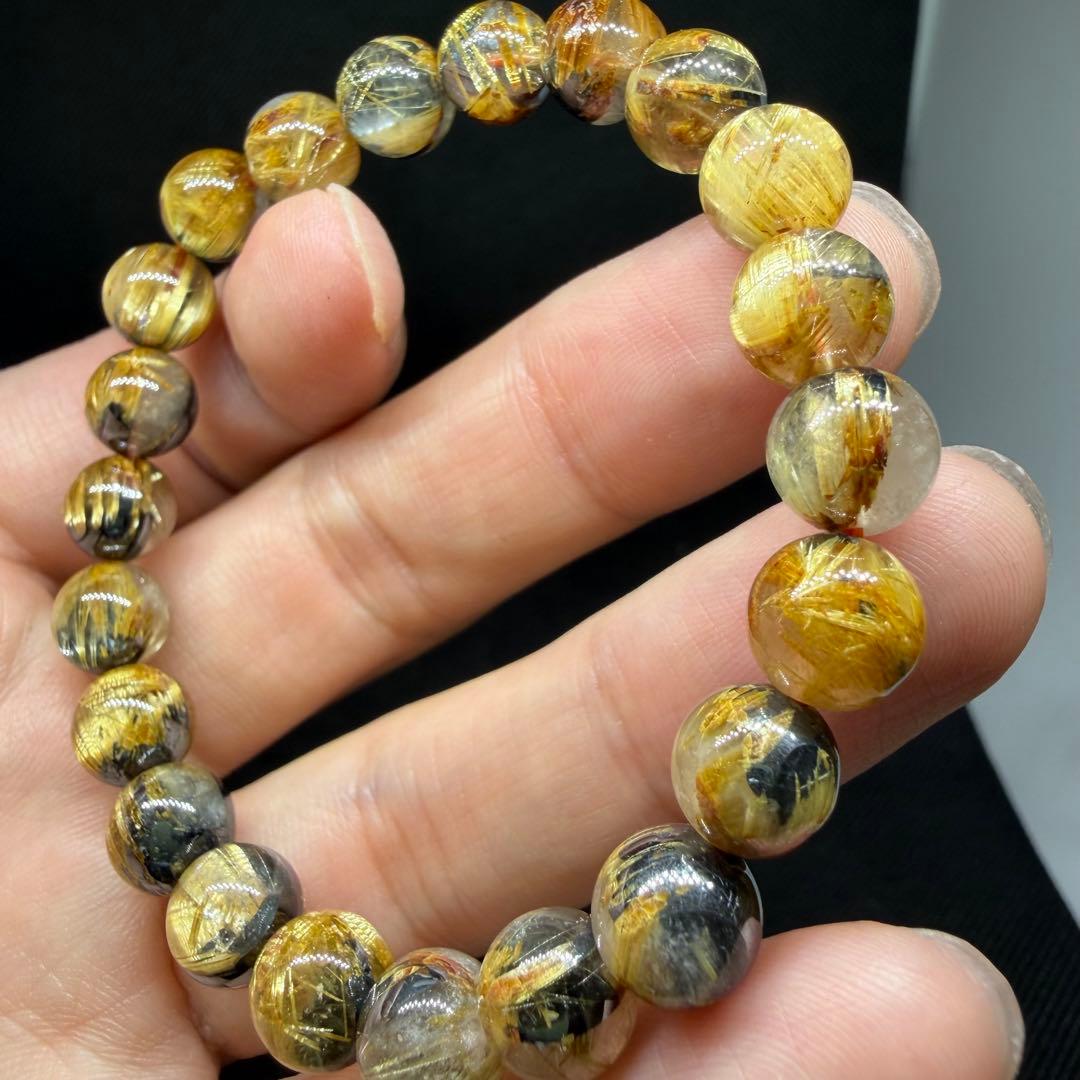 ■ハイクオリティ 太陽放射 ゴールド タイチン ルチル クォーツ 096■