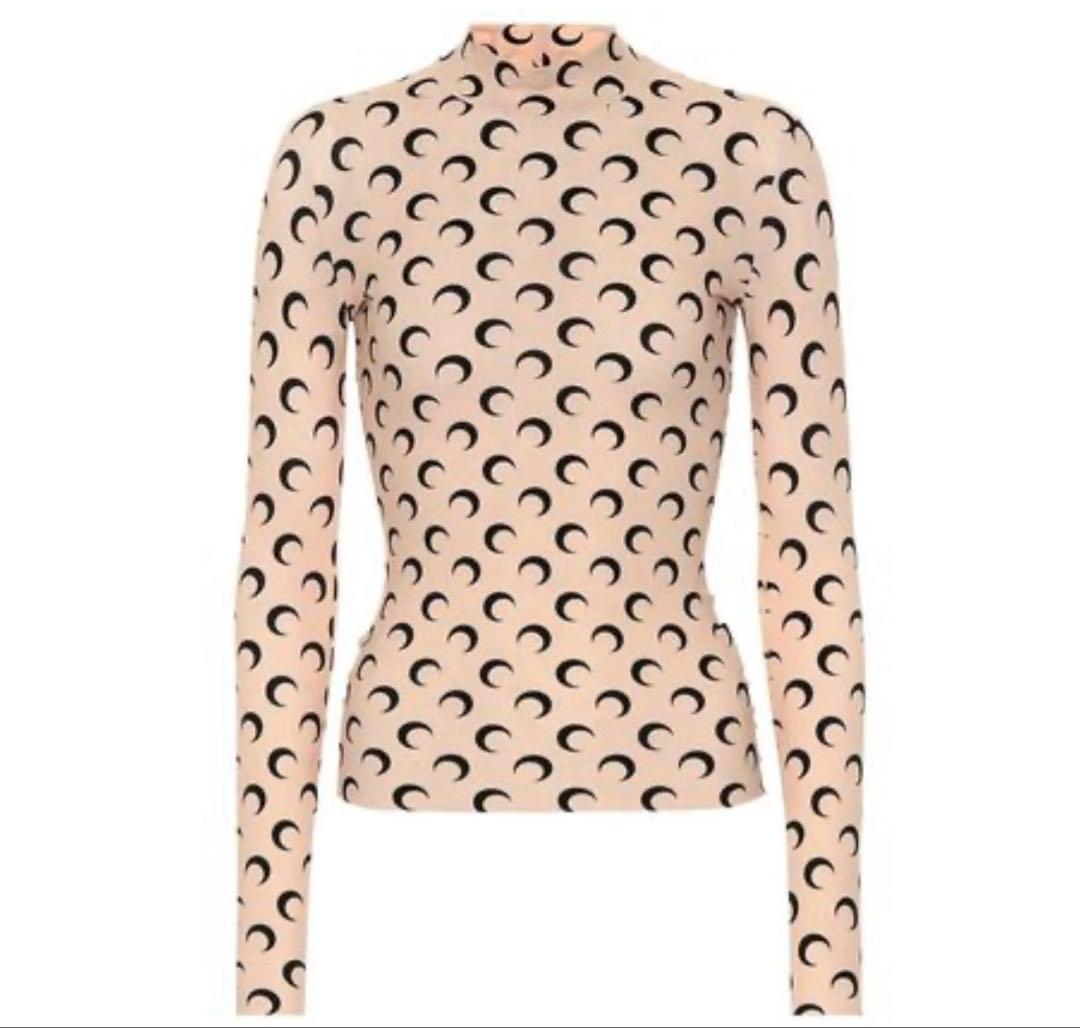 【はな】MARINE SERRE ストレッチジャージーハイネックトップス