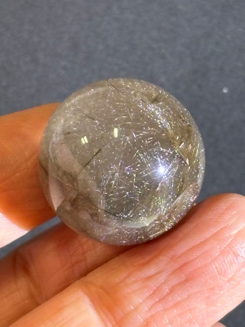 シルバーゴールデンルチルクォーツ　スフィア　2.35cm 在庫処分　天然石