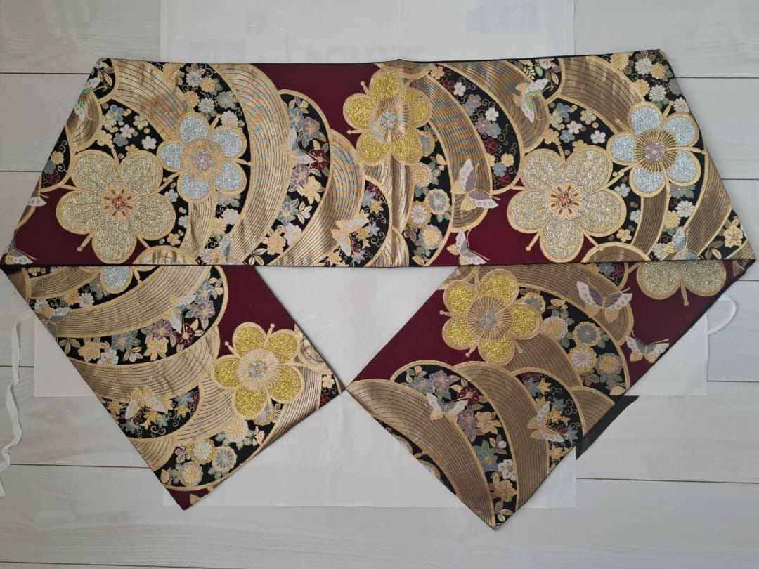 振袖　正絹　帯　帯締め　帯揚げ　セット