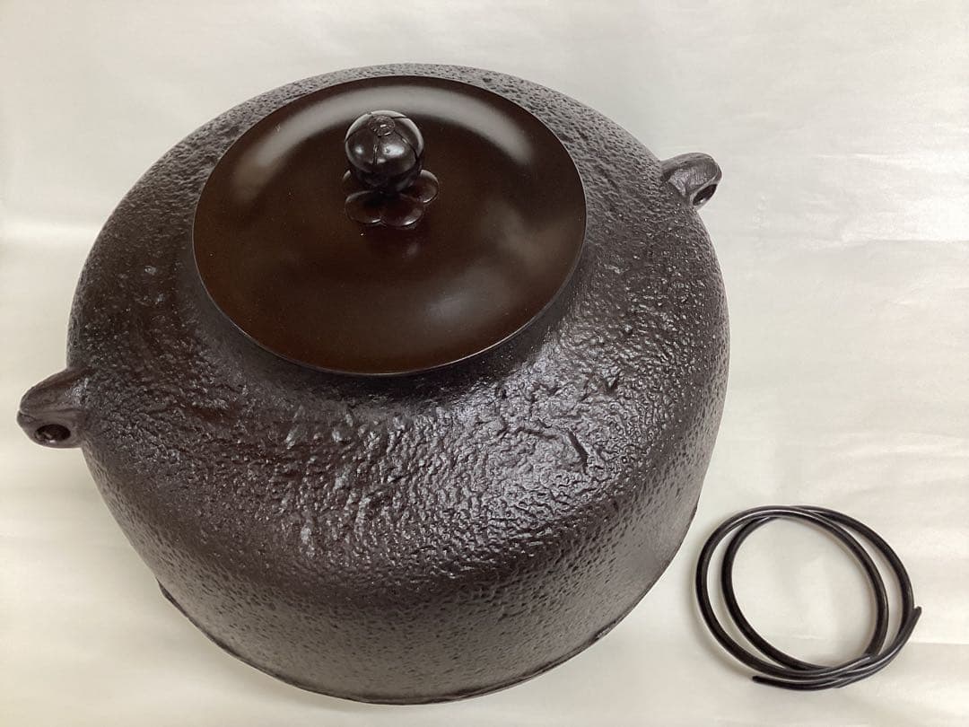 茶道具 新品 有美釜 炉用 阿弥陀堂 釜 化粧箱入