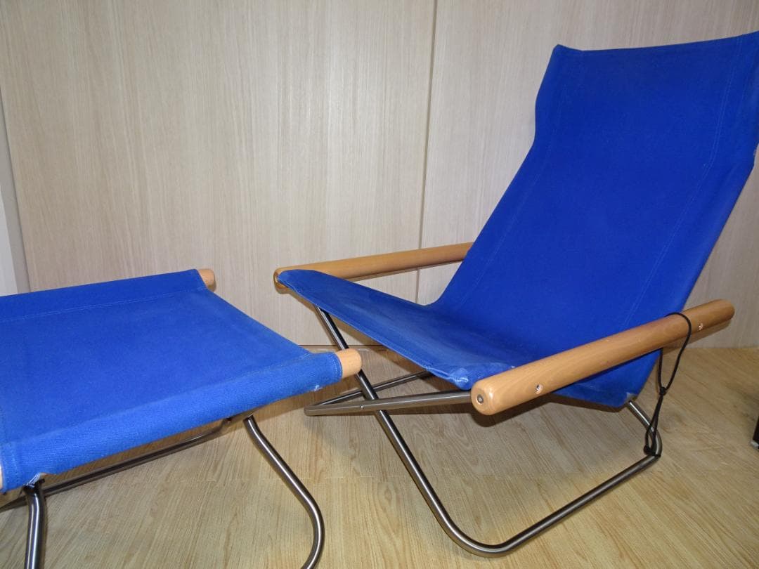 ■美品　Nychair X ニーチェアX オットマン　ブルー セット