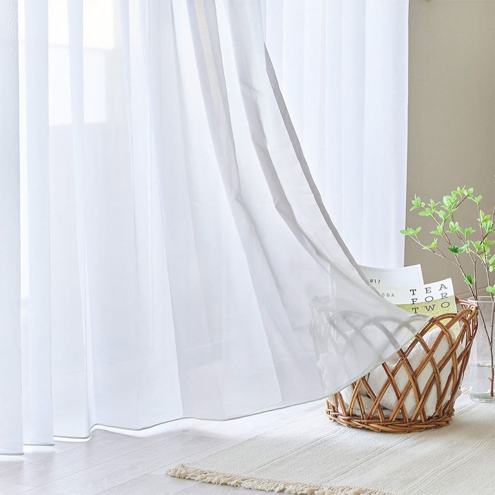 【美品】レースカーテン（グレー　日本製）