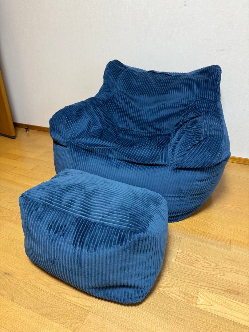 LOOSY 1人掛けビーズソファ ネイビー