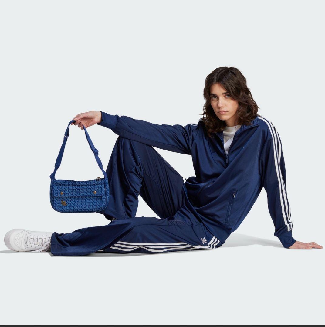 アディダス 青紺 ファイヤーバード トラックジャケット 女性2XL ジャージ上着