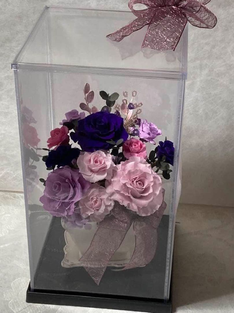 お値下げ中！ ギフトに最適♡気品があるパープル系プリザ( ⁎ᵕᴗᵕ⁎ )♡