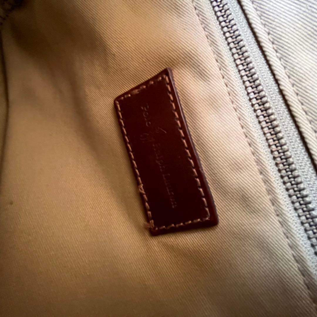 【美品】ポロ ラルフローレン PVC レザー メッセンジャーバッグ チェック柄