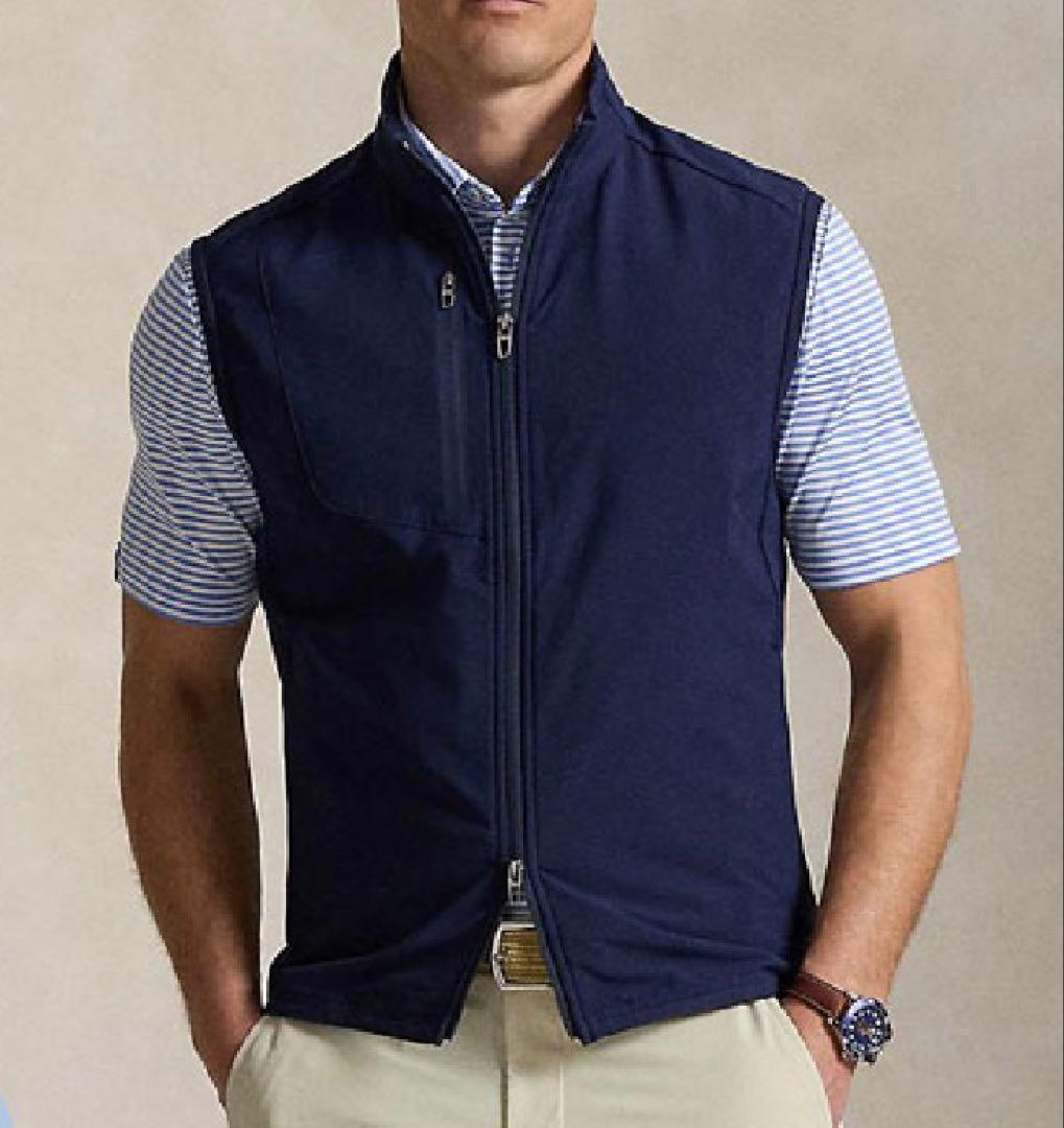 【新品】RLX ラルフローレン ゴルフ フルジップベスト L ネイビー