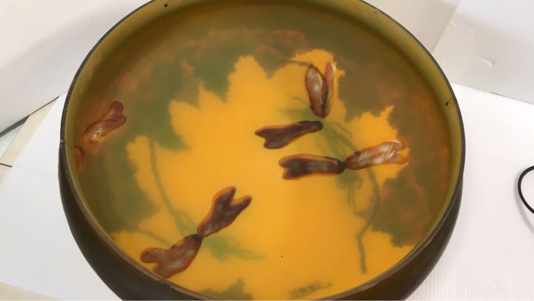 ガレ／スタンド照明　割れ亀裂あり