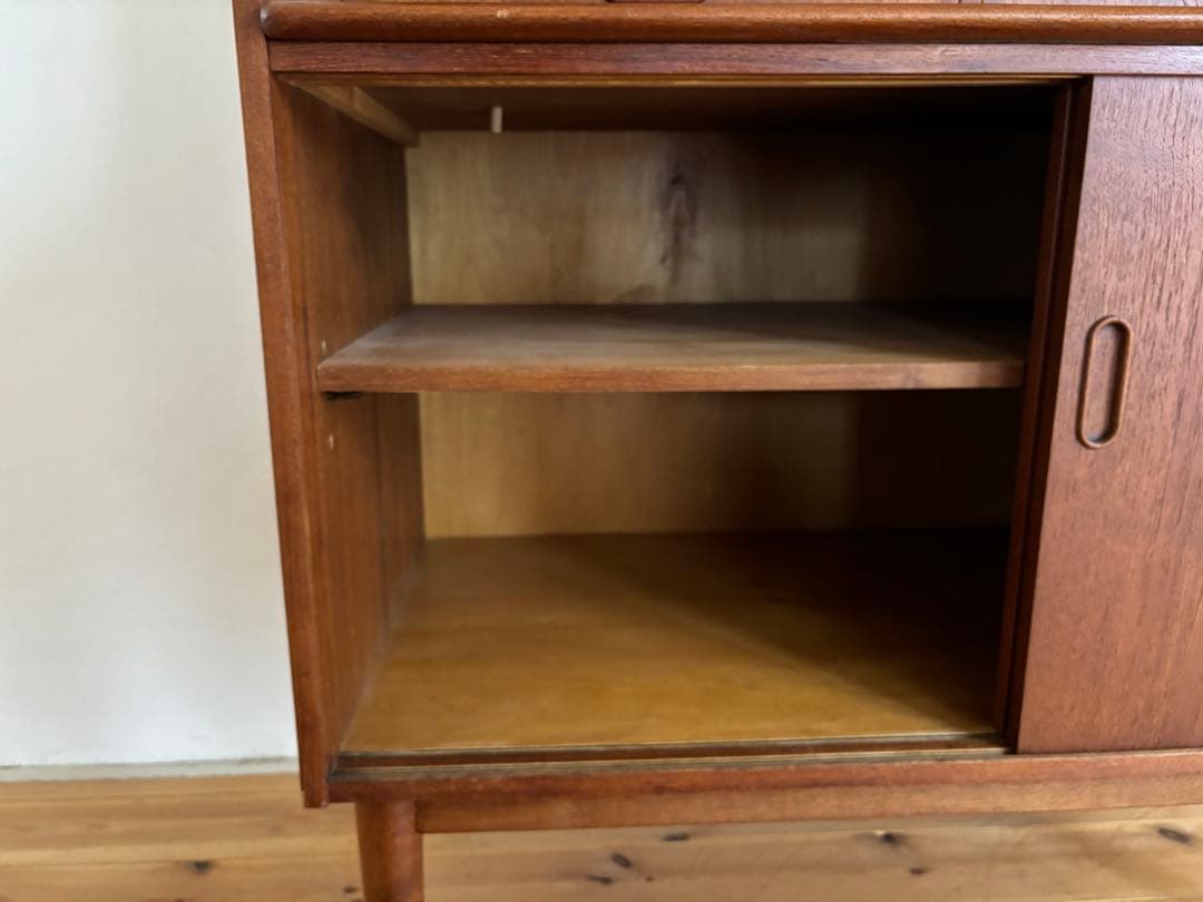 北欧ヴィンテージ　デンマーク　チーク　シェルフライティングビューロー