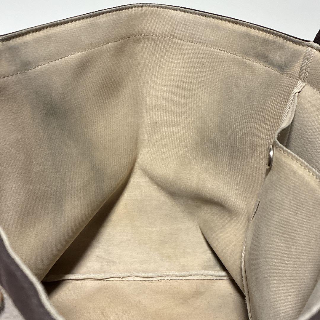 エルベシャプリエ 舟形トート ハンドバッグ トートバッグ レザー シボ革